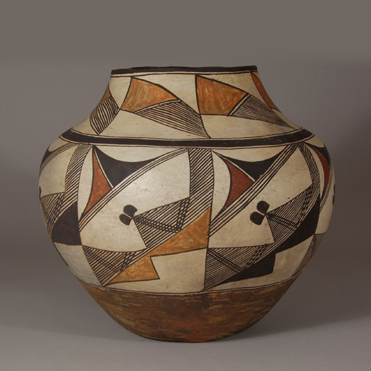 Laguna Pueblo Four-color Olla, circa 1910 - Southwest Indian Pottery