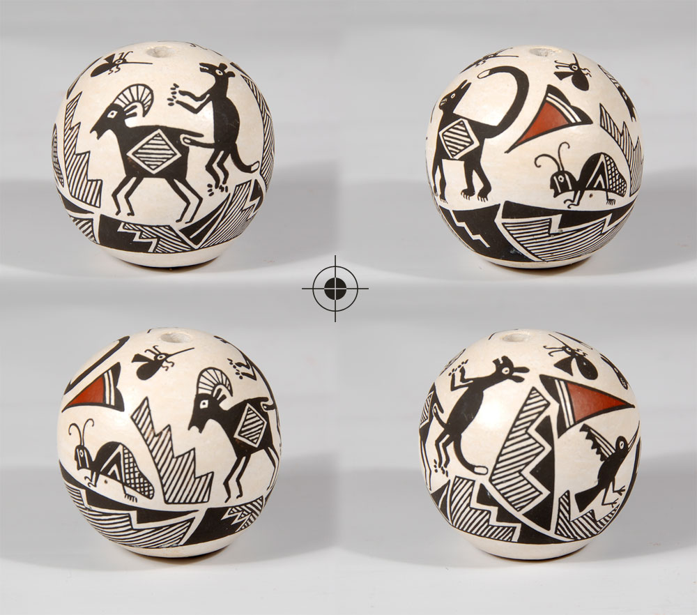 Pueblo Small Seed Jar with Mimbres Designs Southwest Indian