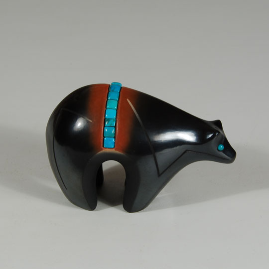 ceramic black bear figurine