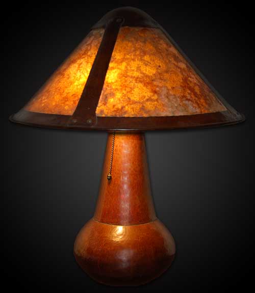 American Arts And Crafts Copper Lamp 23216 Adobe Gallery Santa Fe