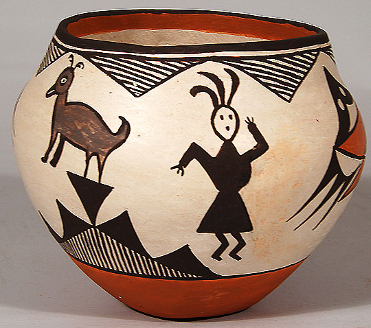 Acoma Pueblo Four-color Polychrome Small Olla by Frances Torivio [SOLD ...