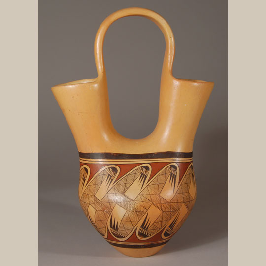 Hopi Polychrome Wedding Vase With Migration Design By Dextra