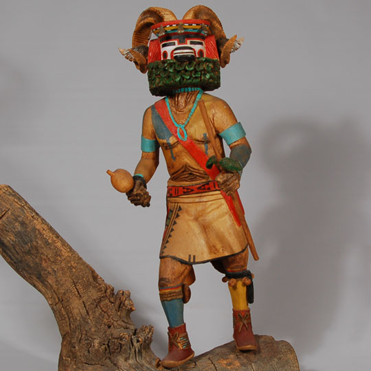 Hopi Pong Mountain Sheep Katsina Doll by Jimmie Gale Honanie