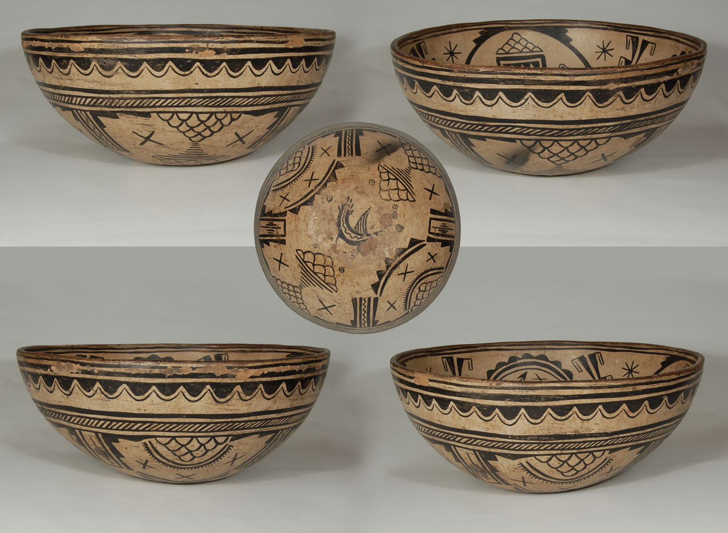 Rare Southwest Pottery Bowl Tesuque Pueblo Adobe Gallery Adobe Gallery, Santa Fe
