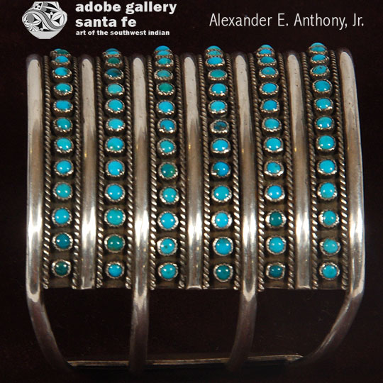A. TENNISON Turquoise Bracelet C4069M - Adobe Gallery, Santa Fe