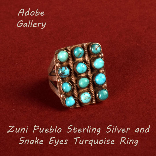 Zuni snake shop eye ring