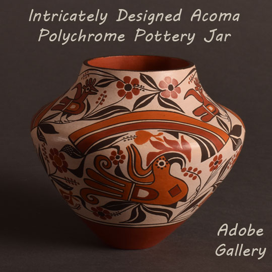 Pueblo Southwest Indian Black Pottery C4356C - Adobe Gallery, Santa Fe
