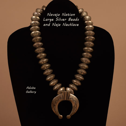Silver on sale navajo beads