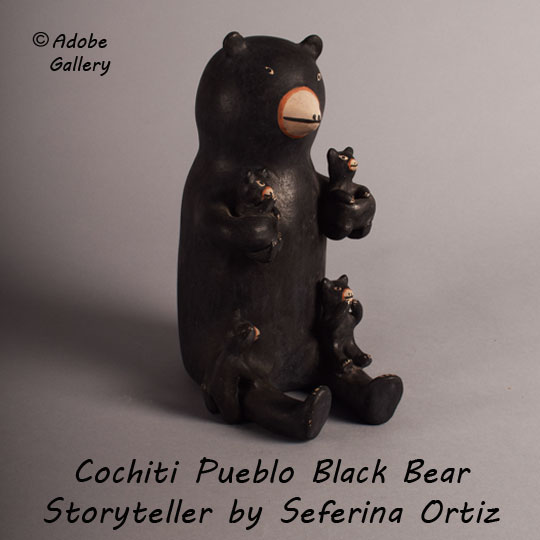 Seferina Ortiz Cochiti Pueblo Pottery Figurine C4623A - Adobe
