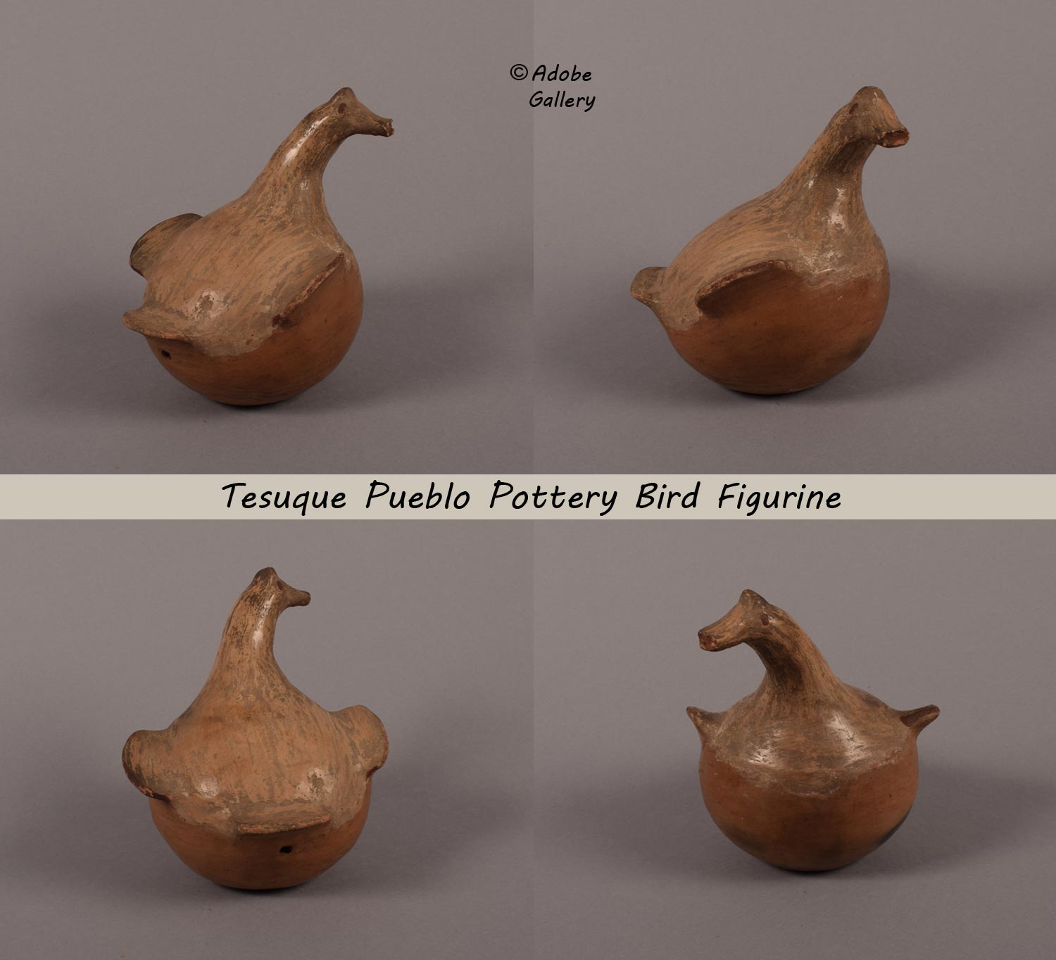 Tesuque Pueblo Pottery Figurine C473021 Adobe Gallery, Santa Fe
