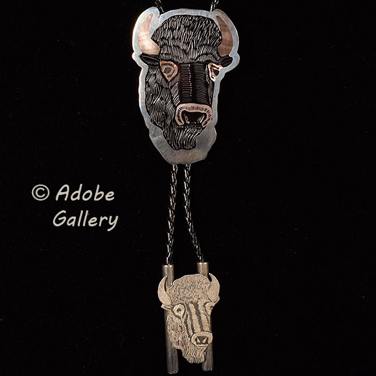 Zuni Pueblo Southwest Native American Jewelry Bolo Tie