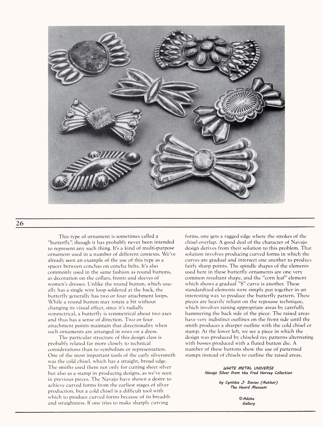 WHITE METAL UNIVERSE Navajo Silver from the Fred Harvey Collection