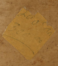 close up view of old tag