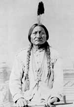 Sitting Bull, a Hunkpapa Lakota chief and holy man, circa 1885. Image sources: Wikipedia