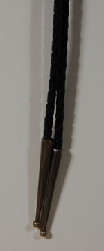 Zuni Pueblo Bola with Inlay Indian Head With Bonnet - tips