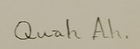 Signature of Tonita Vigil Peña (1893-1949) Quah Ah