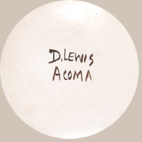 Diane Lewis Woman Southwest Indian Pottery Contemporary Acoma Pueblo signature
