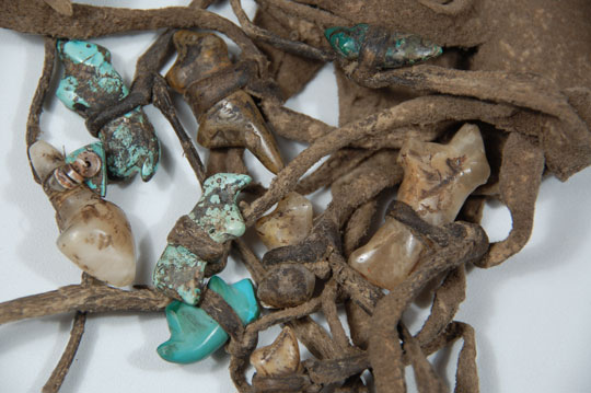 Zuni Pueblo Bobcat Turquoise Fetish and Bag Southwest Other Fine Collectibles Other Items Fetish Carvings Zuni Pueblo Teddy Weahkee 