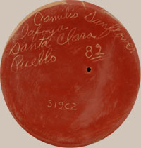 Camilio Sunflower Tafoya (1902-1995) signature