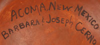 Signatures of Barbara and Joe Cerno