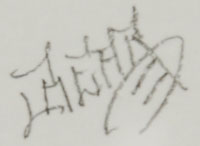 J. Michael Bear (1938-1998) signature