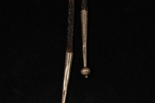 Close up view of the Bola Tie tips