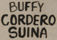 Buffy Cordero Suina (1969- ) signature