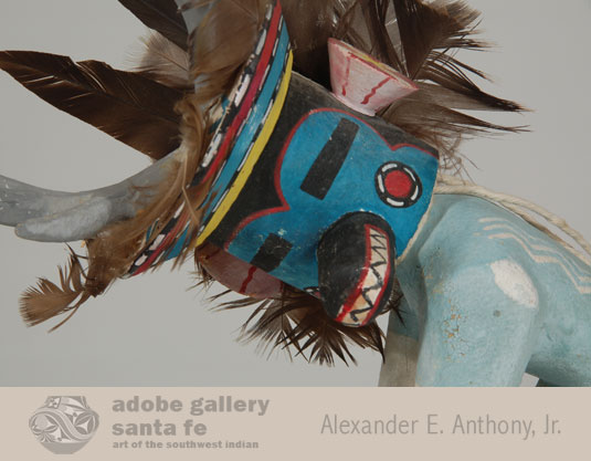 Close up view of this Deer Kachina Doll