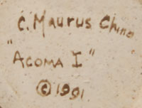 Artist Signature - C. Maurus Chino (1954-present) Kaiamiastiwa