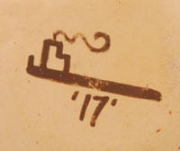 Mark Tahbo (1958- ) hallmark signature - he is a member of the Tobacco Clan.