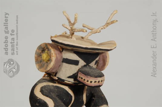 Close up view of this Deer Kachina Doll.