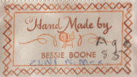 Bessie Boone (ca.1909-ca.1999) label signature