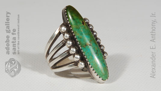 Alternate side view of this Turquoise Ring.