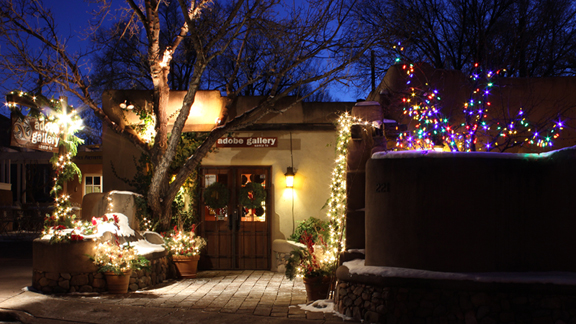 Adobe Gallery is a winner of the Annual Canyon Road Holiday Decorating Contest