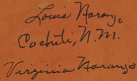 Signature of artists: Louis and Virginia Naranjo