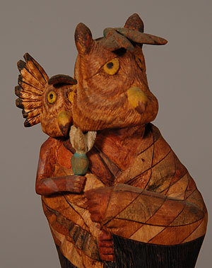 Hopi Great Horned Owl Woman (Mongwa Wuhti) Katsina Doll