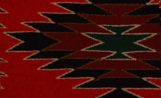 Navajo Germantown Sampler on a Loom Loom samplers were common tourist commodities in the late 19th century. They were generally woven in eye-dazzling patterns with commercial aniline-dyed yarns. The yarns and the textiles made from them became known as Germantowns, from the name of the town in Pennsylvania where some of the yarns had been manufactured. They were primarily sold by the Fred Harvey Company at its outlets on the Santa Fe railroad. The intent was to illustrate the manner in which Navajo rugs were woven on an upright loom.
