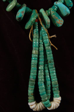 Dine Navajo Turquoise Nugget Necklace with Jaclas - Adobe Gallery