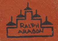 Ralph Aragon Southwest Indian Pottery Contemporary San Felipe Pueblo signature