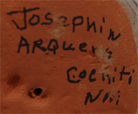Josephine Arquero Southwest Indian Pottery Figurines Cochiti Pueblo signature
