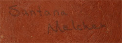 Santana Melchor Southwest Indian Pottery Contemporary Kewa Pueblo Santo Domingo Pueblo signature