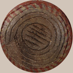 Casas Grandes pottery was first produced about 1000 years ago in an area of Northern Mexico called Paquimé. At first the pots were strictly utilitarian vessels. Eventually, their style, shape and quality transformed through trade with the Hohokam and Anasazi. Casas Grandes potters were exceptional artists, leading to the conclusion that other developed peoples moved there and immediately created fine wares.    There were migrations from what is now the American Southwest that perhaps ended in Mexico and the establishment of Paquimé, a multistory pueblo that appeared around 1250.  Excavations have revealed that it was the largest of all the ancient pueblos. J. Walter Fewkes, head of the Bureau of American Ethnology of the Smithsonian Institution published a report in 1914 with numerous comparisons between Mimbres and Casas Grandes pottery.  Pottery found in excavations of Paquimé has been referred to as Casas Grandes pottery, and is dated between 1250 and 1400.  Casas Grandes pictorial pottery is quite similar to Mimbres pictorial pottery.  The incisions encircling this jar are reminiscent of American prehistoric wares that clearly illustrate the construction of the jar through coils of clay.  Red paint has been carefully applied to the surface of the jar in a manner that leaves images which appear to be frogs.  Perhaps the potters there put water creatures on pottery much like today’s New Mexico potters do.    Condition: very good condition Recommended Reading: Casas Grandes and the Ceramic Art of the Ancient Southwest, edited by Richard F. Townsend Provenance: from the collection of Katherine H. Rust 