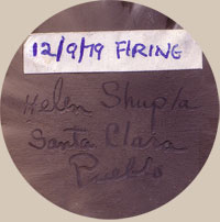 Helen Shupla | Santa Clara Pueblo | Southwest Indian Pottery | Contemporary | signataure