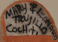 Mary and Leonard Trujillo | Cochiti Pueblo | Southwest Indian Pottery | Figurines | Storyteller | signature 