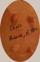 Juana Leno | Acoma Pueblo | Southwest Indian Pottery | Figurines | Storyteller | signature