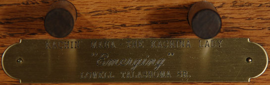 metal label with description