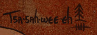 Signature of Helen Hardin (1943-1984) Tsa-Sah-Wee-Eh - Little Standing Spruce