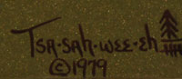 Signature of Helen Hardin (1943-1984) Tsa-Sah-Wee-Eh - Little Standing Spruce