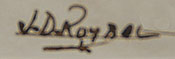 J. D. Roybal (1922-1978) Oquwa - Rain God - signature