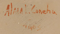 Alma Loretto Concha (1941 – present) signature